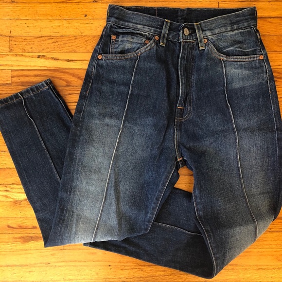 Levi's Denim - Levi’s LVC 701 Cropped Pintuck Jeans